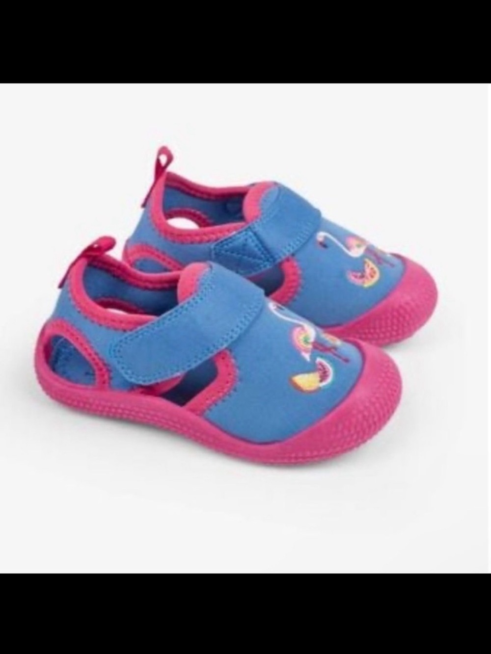 JoJo Maman Bébé Girls' Flamingo Embroidered Beach Shoes